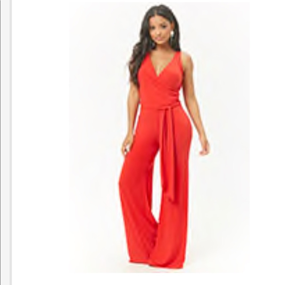 Red jumpsuit forever 21